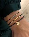 Little Coin Bracelet – Metallic Moss Green