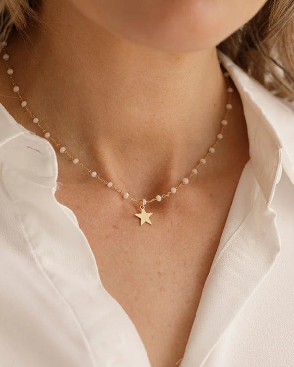Gold Star in Rosary Chain