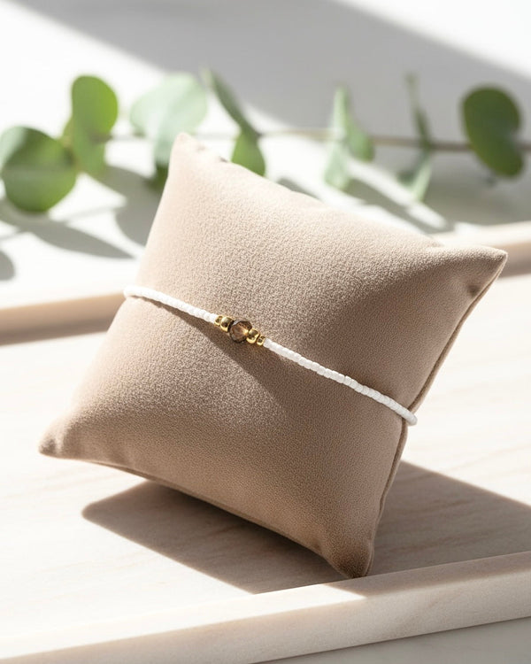 Diamond Bracelet - White & Bronze