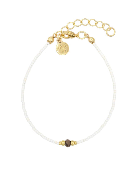 Diamond Bracelet - White & Bronze