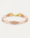 Beaded Bracelet Vintage Pink