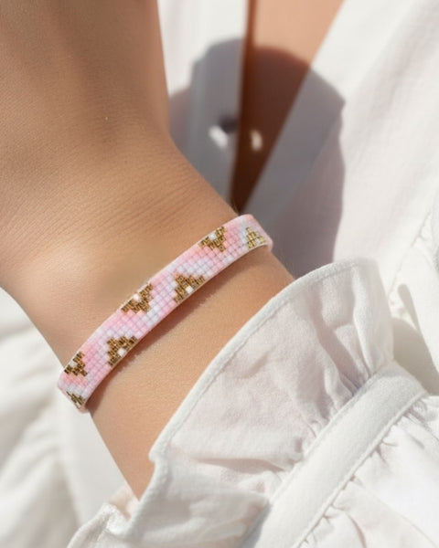 Beaded Zig Zag Candy Pink