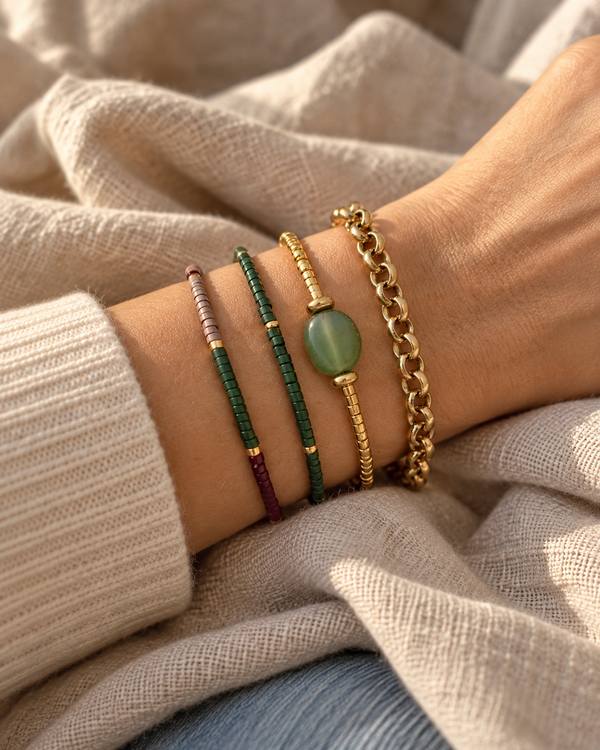 Einfarbige Perle – Gold