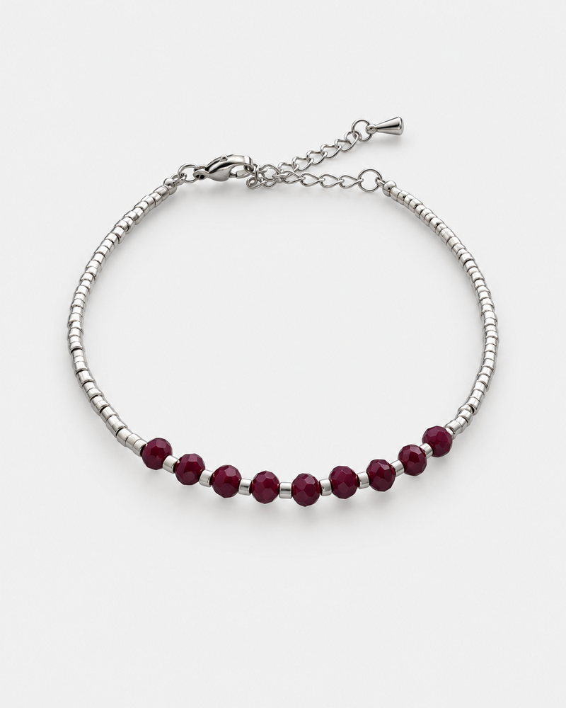 Little Jade Beads - Deep Red