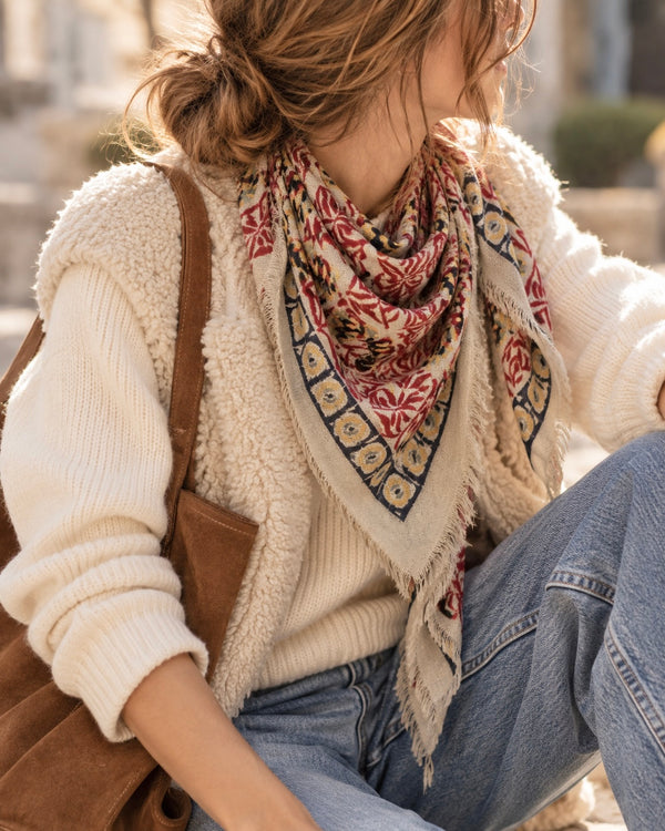 Wool Scarves Poem Red