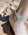 Coin Anklet - Mint Green