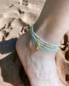 Coin Anklet - White