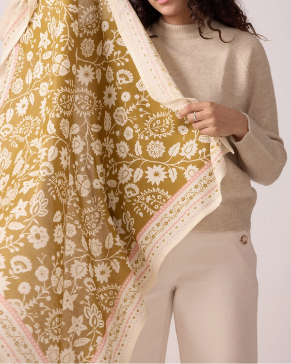 Bronze Cotton Twill Scarve