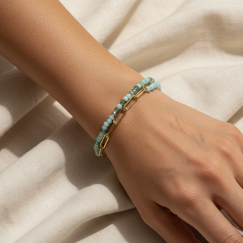 Coloretta Beads/Gold Chain
