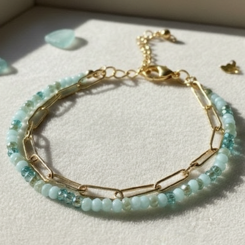 Coloretta Beads/Gold Chain