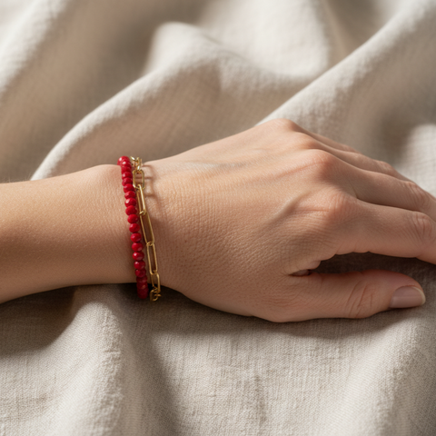 Coloretta Beads/Gold Chain