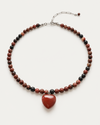 Dark Brown Heart Jasper Necklace