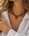 Dark Brown Heart Jasper Necklace