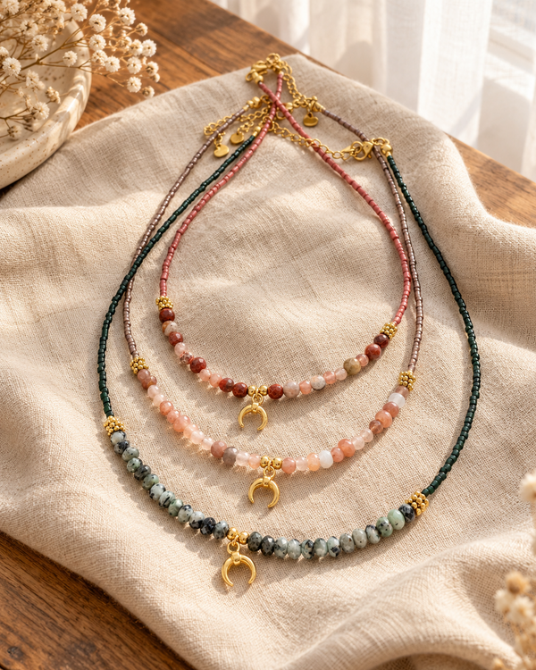 Moon Path Gold Necklace