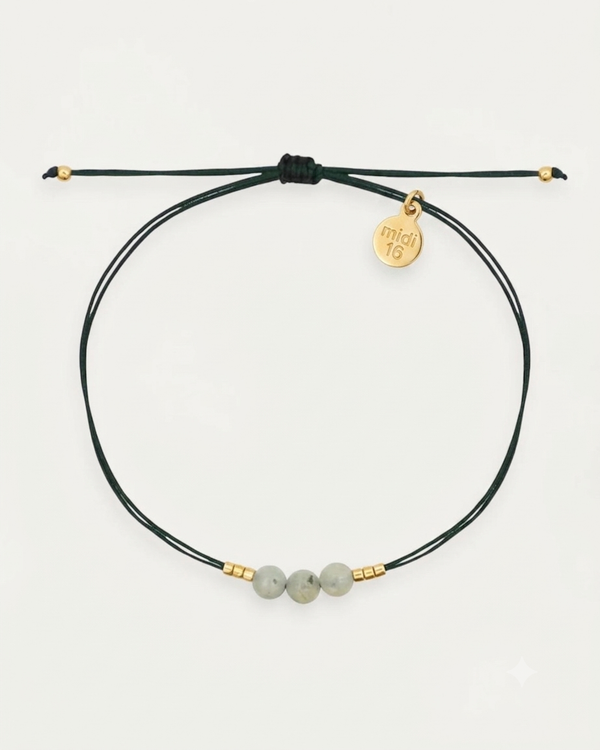 Jade Stone Bracelet - Dark Green