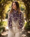 Purple Cotton Twill Scarve
