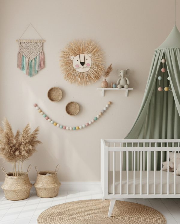 Raffia Lion - Wall Decor