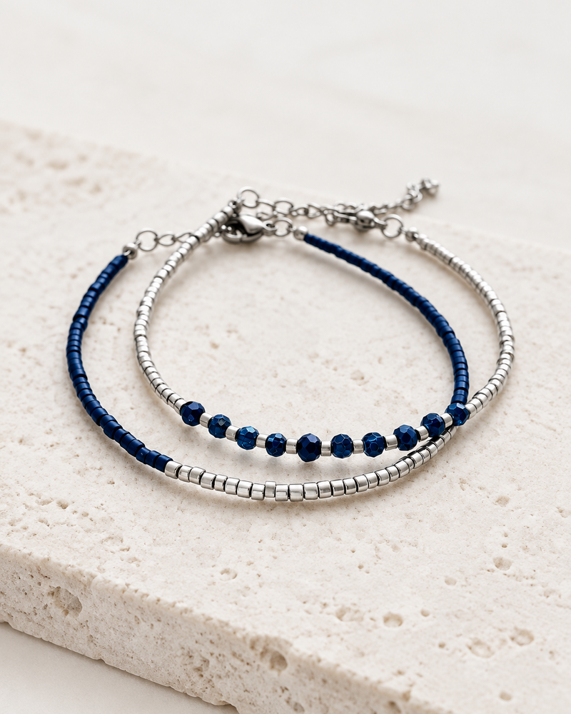 Little Jade Beads - Navy Blue