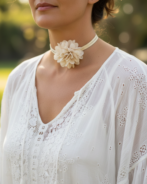 Blumen Choker - Kurz