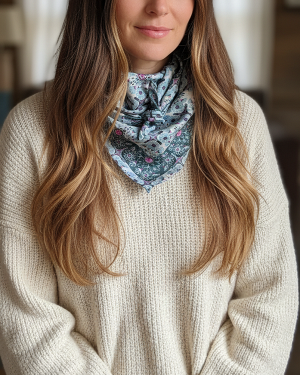 Mini Silk Scarve Agadir - Mint