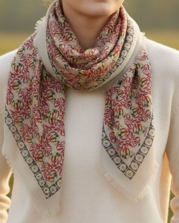 Wool Scarves Poem Red