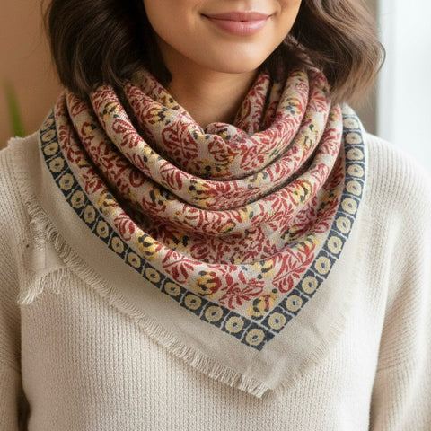 Wool Scarves Poem Red