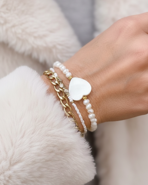 Einfarbige Perle – Gold
