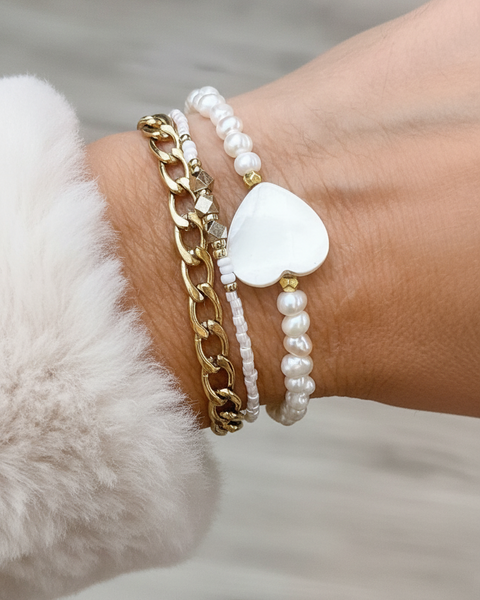 Einfarbige Perle – Gold