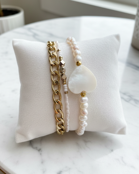 Einfarbige Perle – Gold