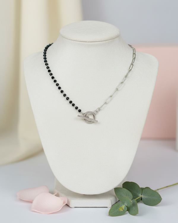 Rosary Black Pearls Necklace