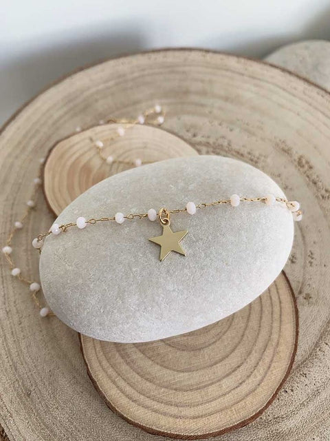 Gold Star in Rosary Chain