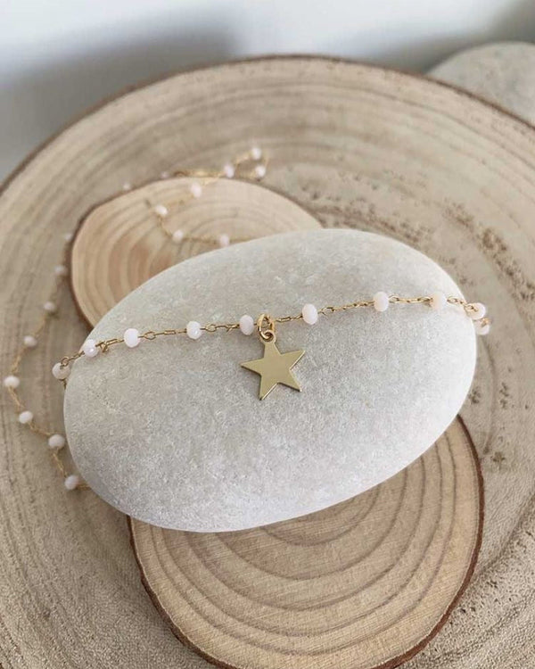 Gold Star in Rosary Chain