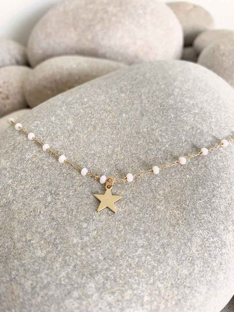 Gold Star in Rosary Chain