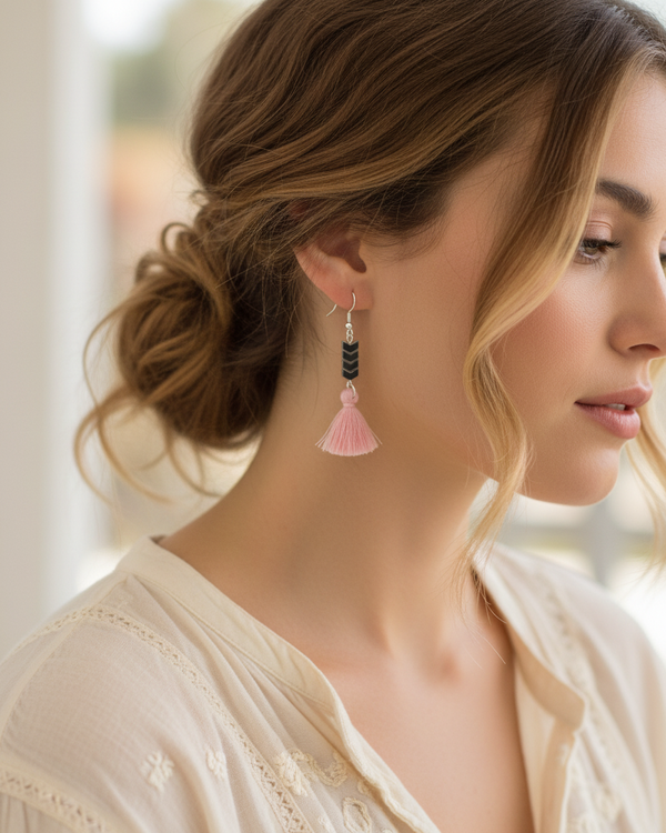 Pastel Tassels Earrings - Gold