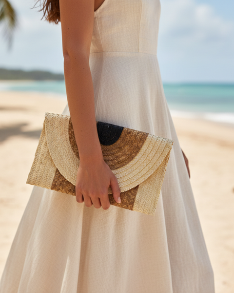 Geometric Straw Clutch