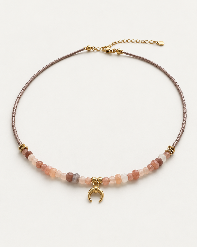 Moon Path Gold Necklace