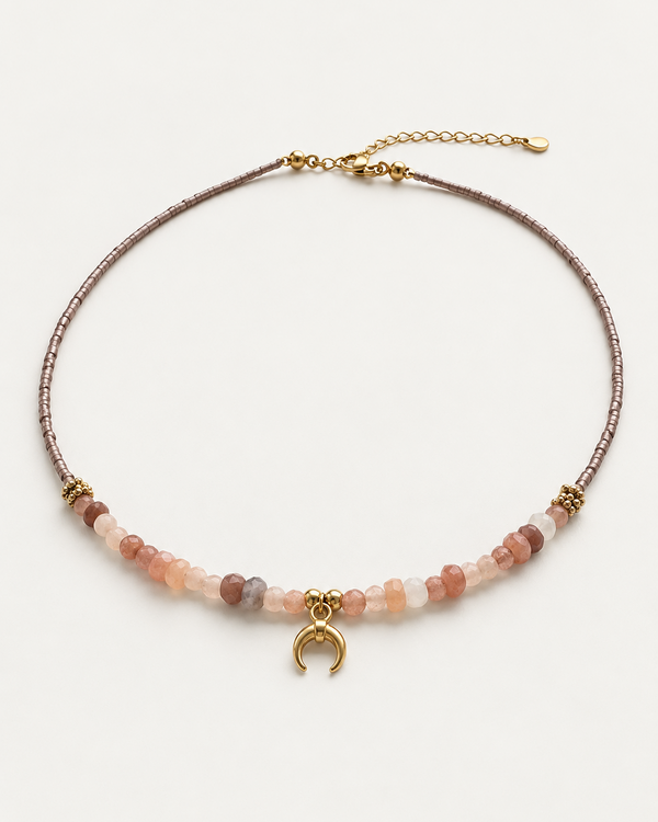 Moon Path Gold Necklace