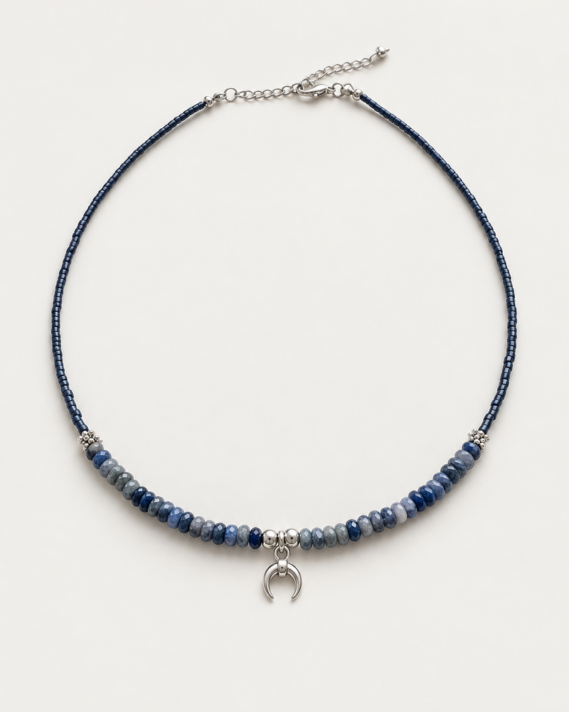 Moon Path Silver Necklace