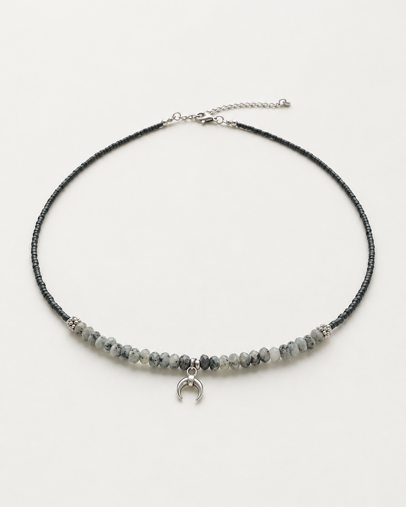 Moon Path Silver Necklace