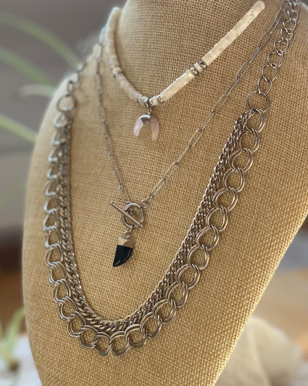 Moonlit Horn Necklace