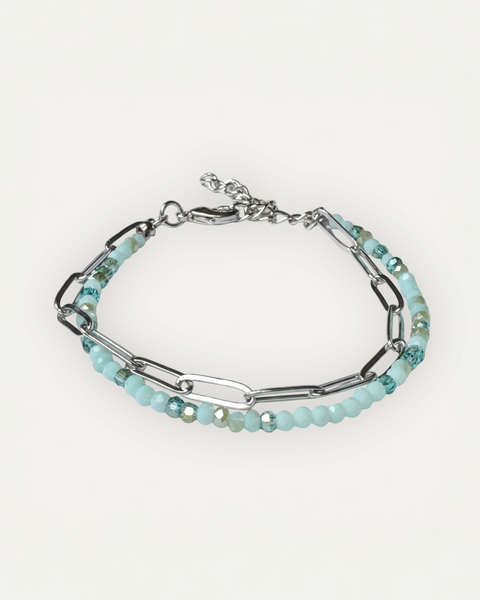 Coloretta Beads/Silver Chain