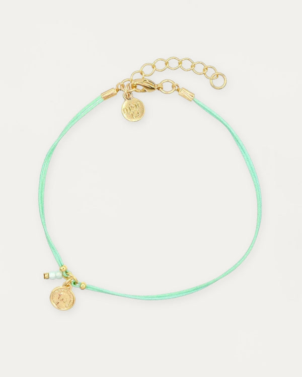 Coin Anklet - Mint Green