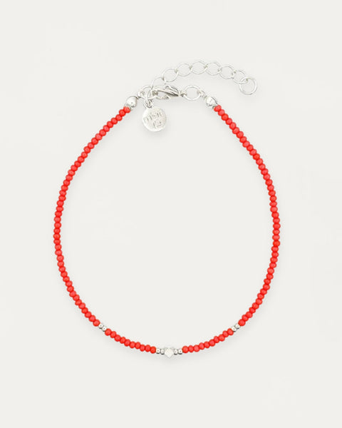 Eleganz Fußkettchen – Korallenrot