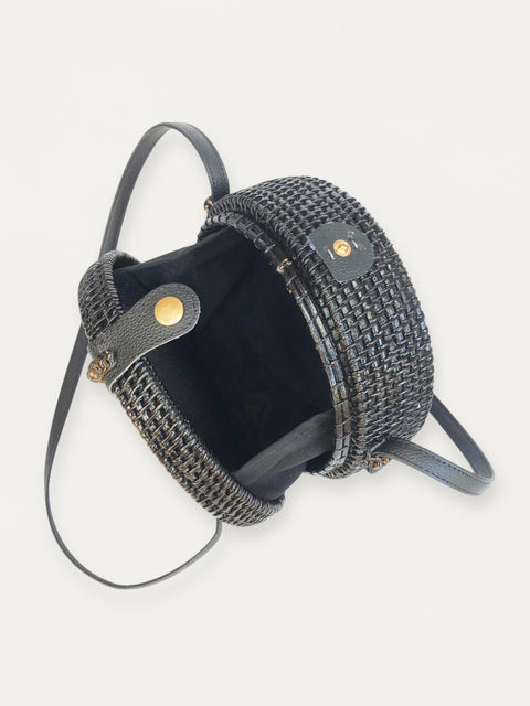 Bali Black Rattan Bag