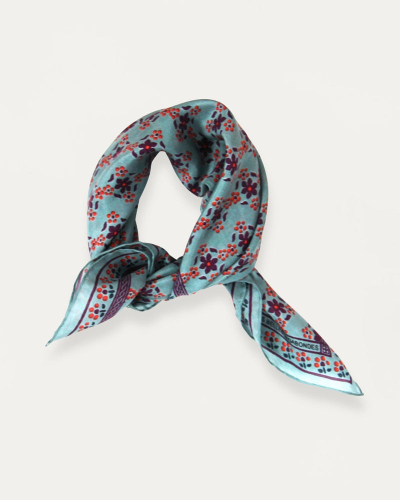 Mini Silk Scarve Natasha - Light Blue