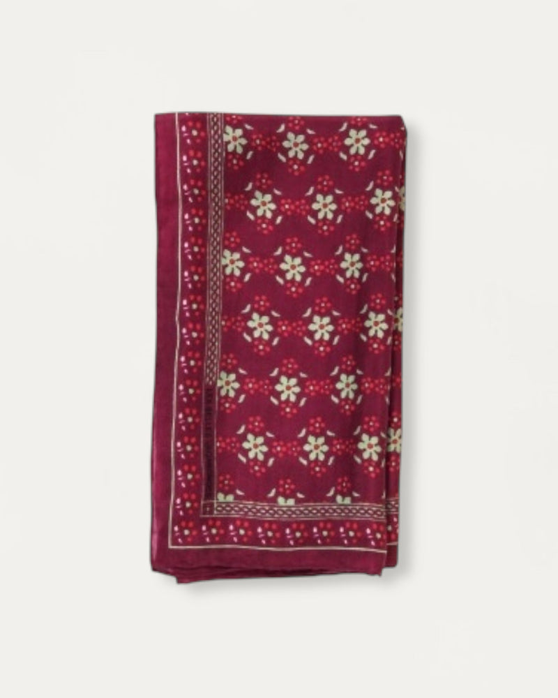 Mini Silk Scarve Natasha - Burdeos