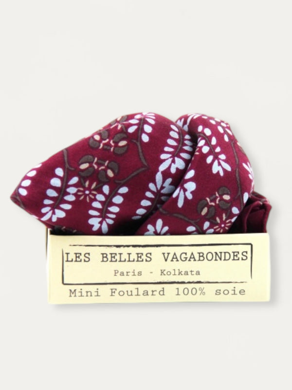 Mini Silk Scarve Albertine - Burdeos