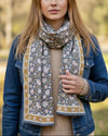 Indian Cotton Scarve - Blue