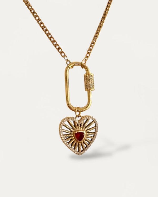 Deluxe Scarlet Heart Necklace