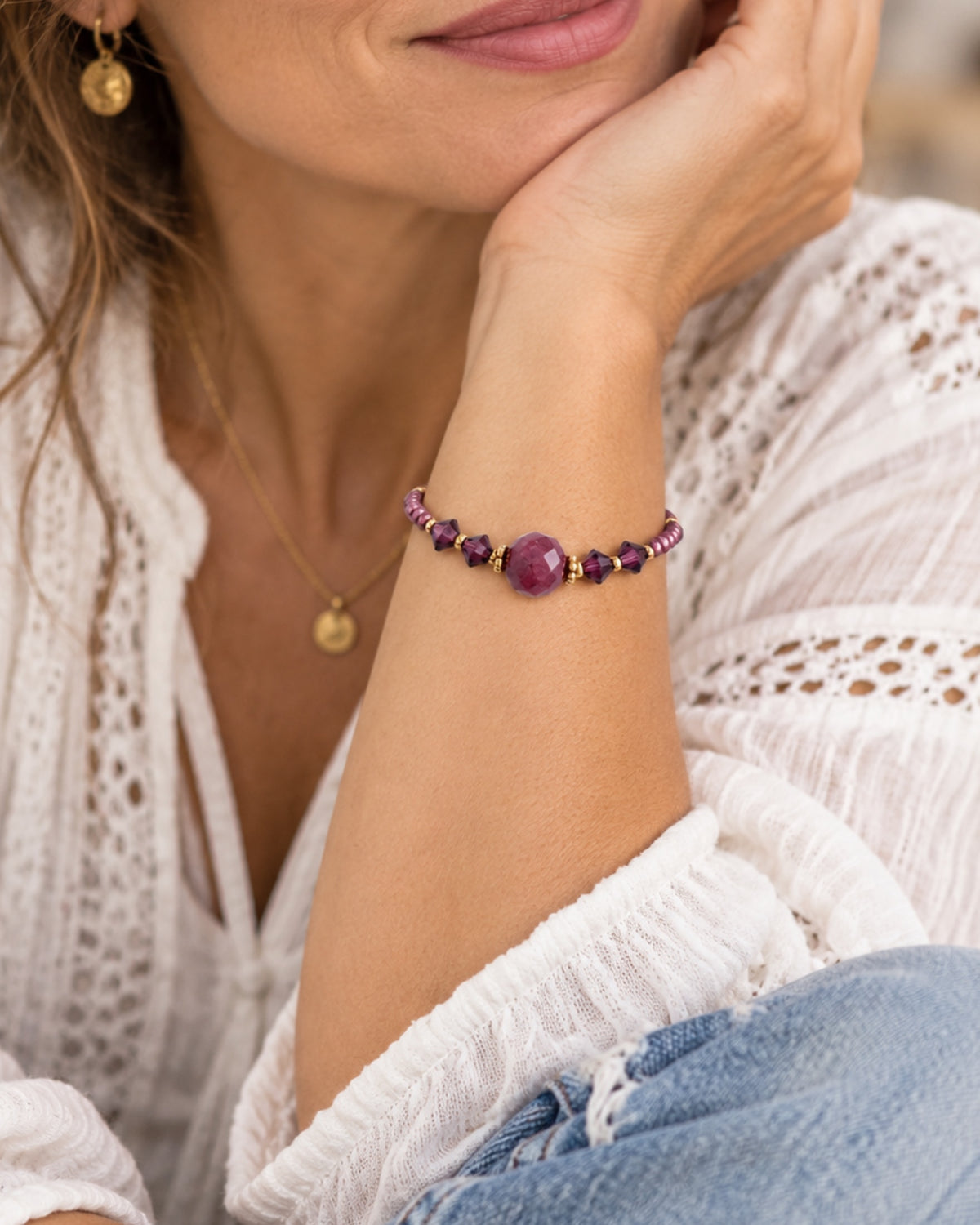 Plum Burgundy Bracelet